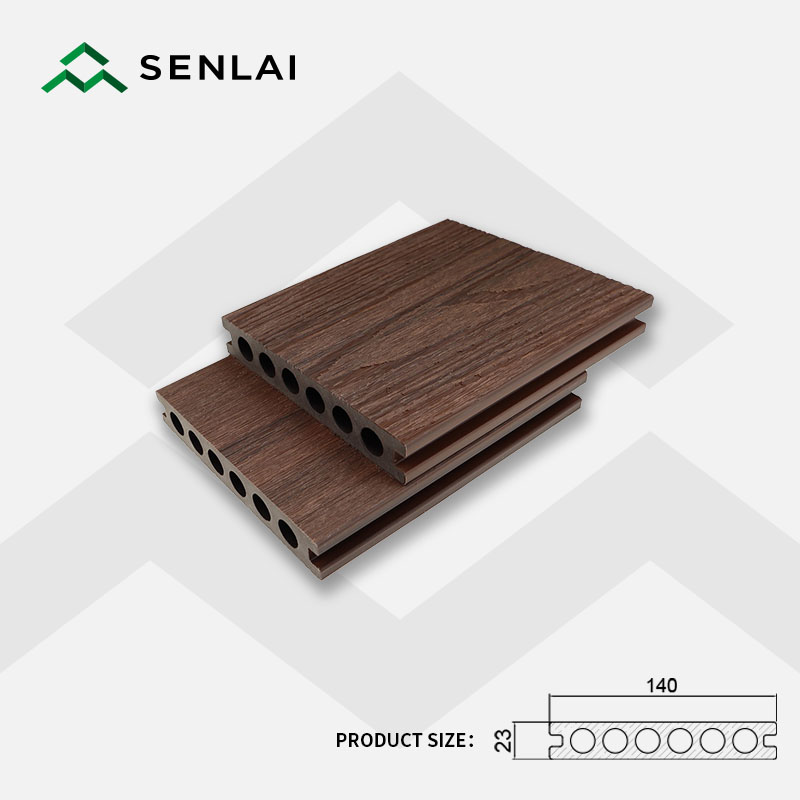 Imitation wood grain outdoor co-extruded deck