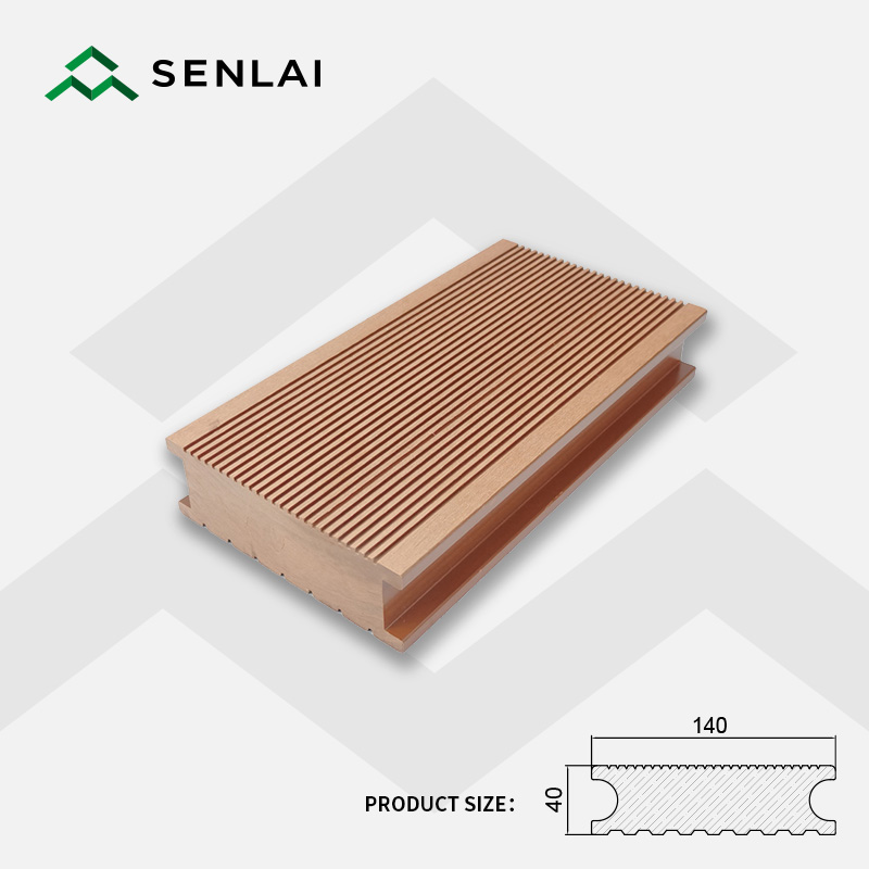 Solid wood-plastic composite decking