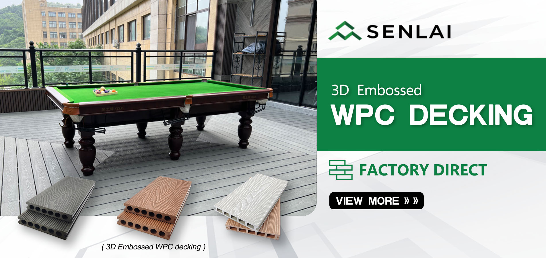 3D WPC Embossed decking